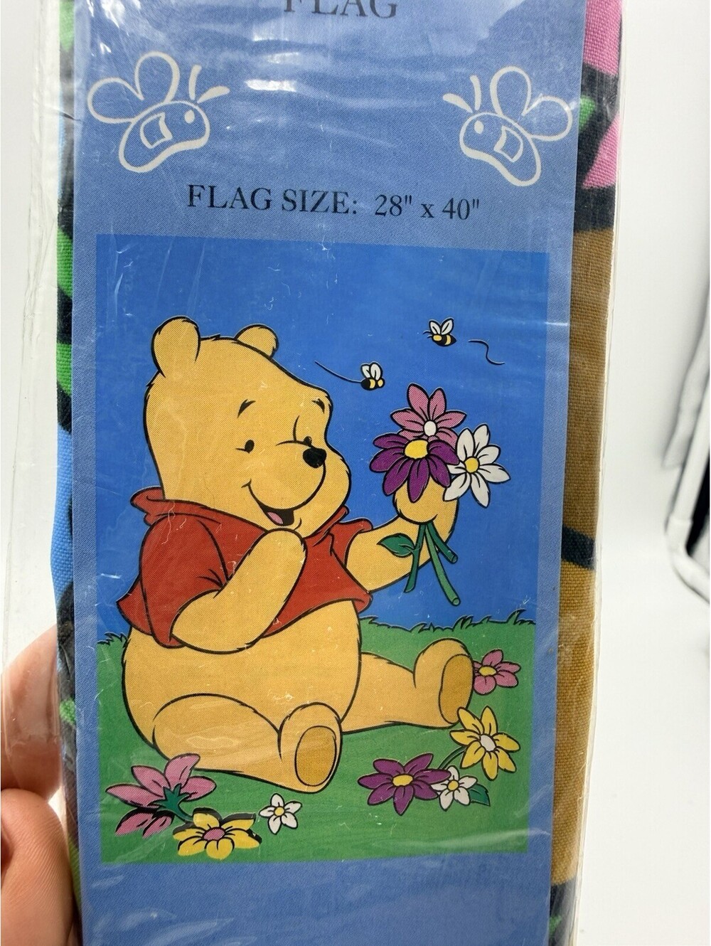 Winnie the Pooh Spring Flag Hanging Decorative Flag 28"x40" Vintage 90s NOS 1998